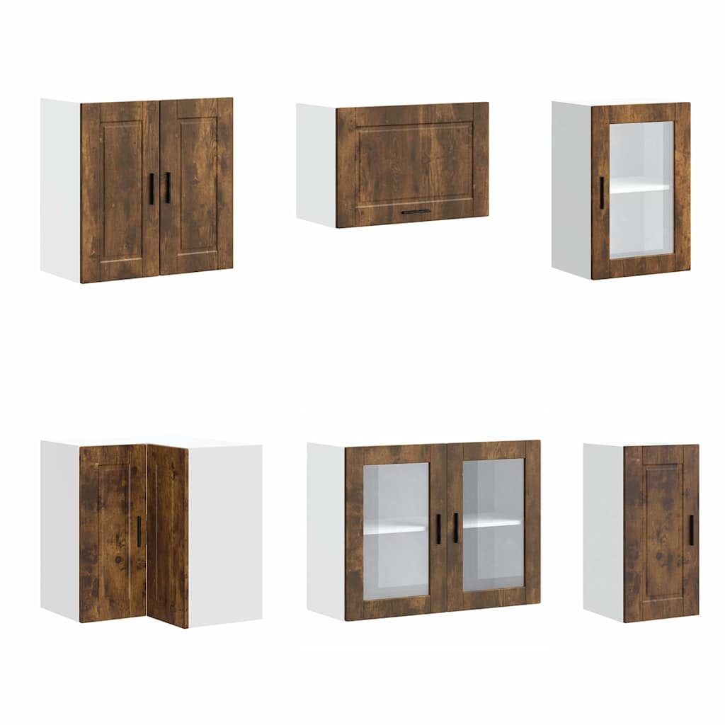 11 Piece Kitchen Cabinet Set Porto Smoked Oak Engineered Wood