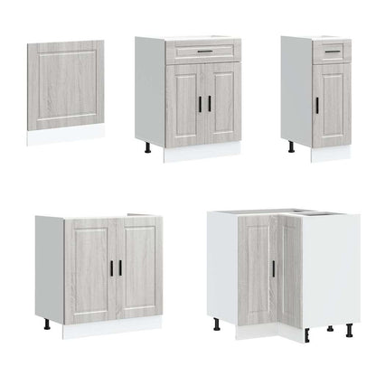 11 Piece Kitchen Cabinet Set Porto Grey Sonoma Engineered Wood