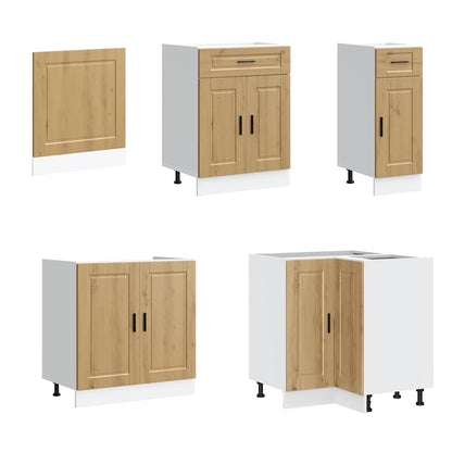 11 Piece Kitchen Cabinet Set Porto Artisan Oak Engineered Wood