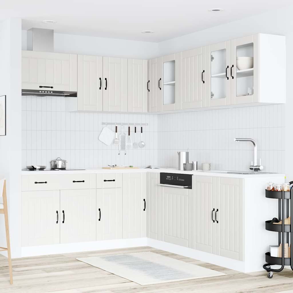 11 Piece Kitchen Cabinet Set Lucca White Engineered Wood