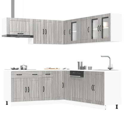 11 Piece Kitchen Cabinet Set Lucca Grey Sonoma Engineered Wood