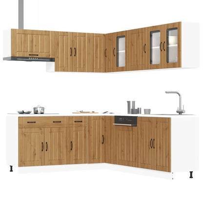 11 Piece Kitchen Cabinet Set Lucca Artisan Oak Engineered Wood