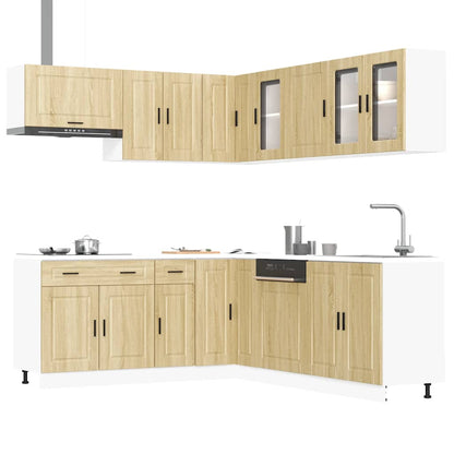 11 Piece Kitchen Cabinet Set Porto Sonoma Oak Engineered Wood