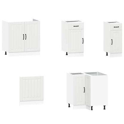 11 Piece Kitchen Cabinet Set Kalmar White Engineered Wood