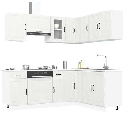 11 Piece Kitchen Cabinet Set Kalmar White Engineered Wood