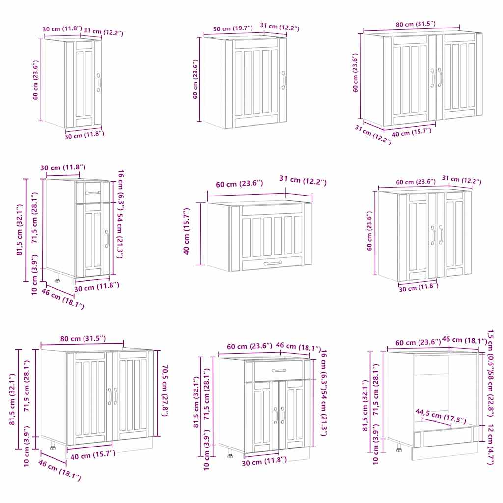 14 Piece Kitchen Cabinet Set Lucca Gloss White Engineered Wood