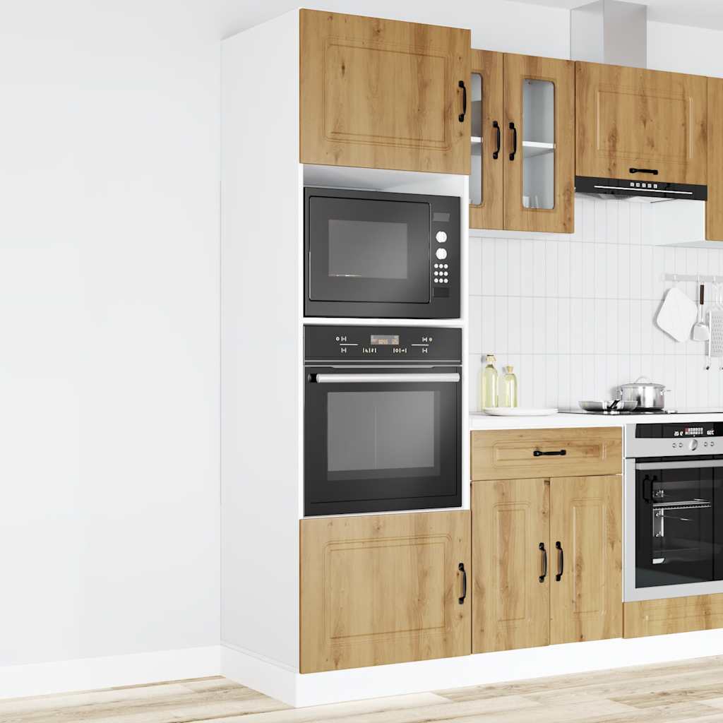 Oven Cabinets 2 pcs Lucca Artisan Oak Engineered Wood