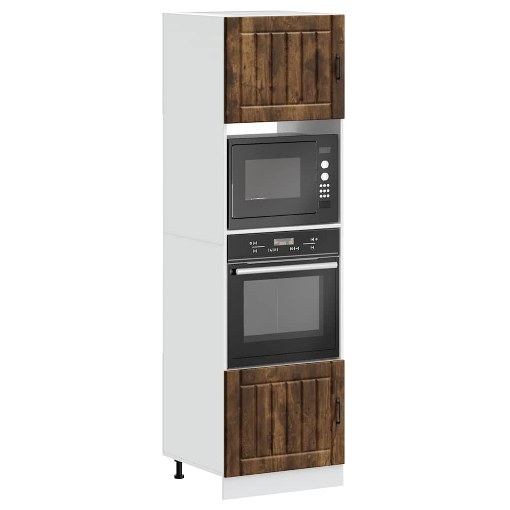 Oven Cabinets 2 pcs Kalmar Smoked Oak Engineered Wood