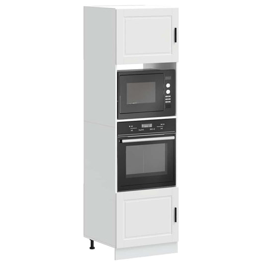 Oven Cabinets 2 pcs Porto White Engineered Wood