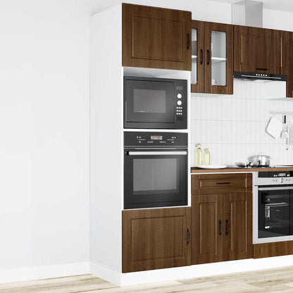 Oven Cabinets 2 pcs Porto Brown Oak Engineered Wood