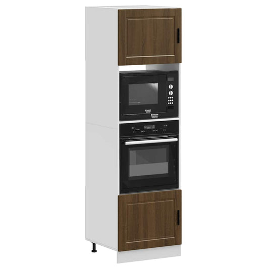 Oven Cabinets 2 pcs Porto Brown Oak Engineered Wood