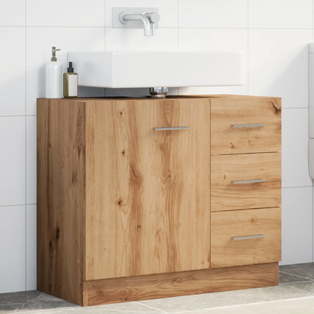 Sink Cabinet Artisian Oak 63x30x54 cm Engineered Wood