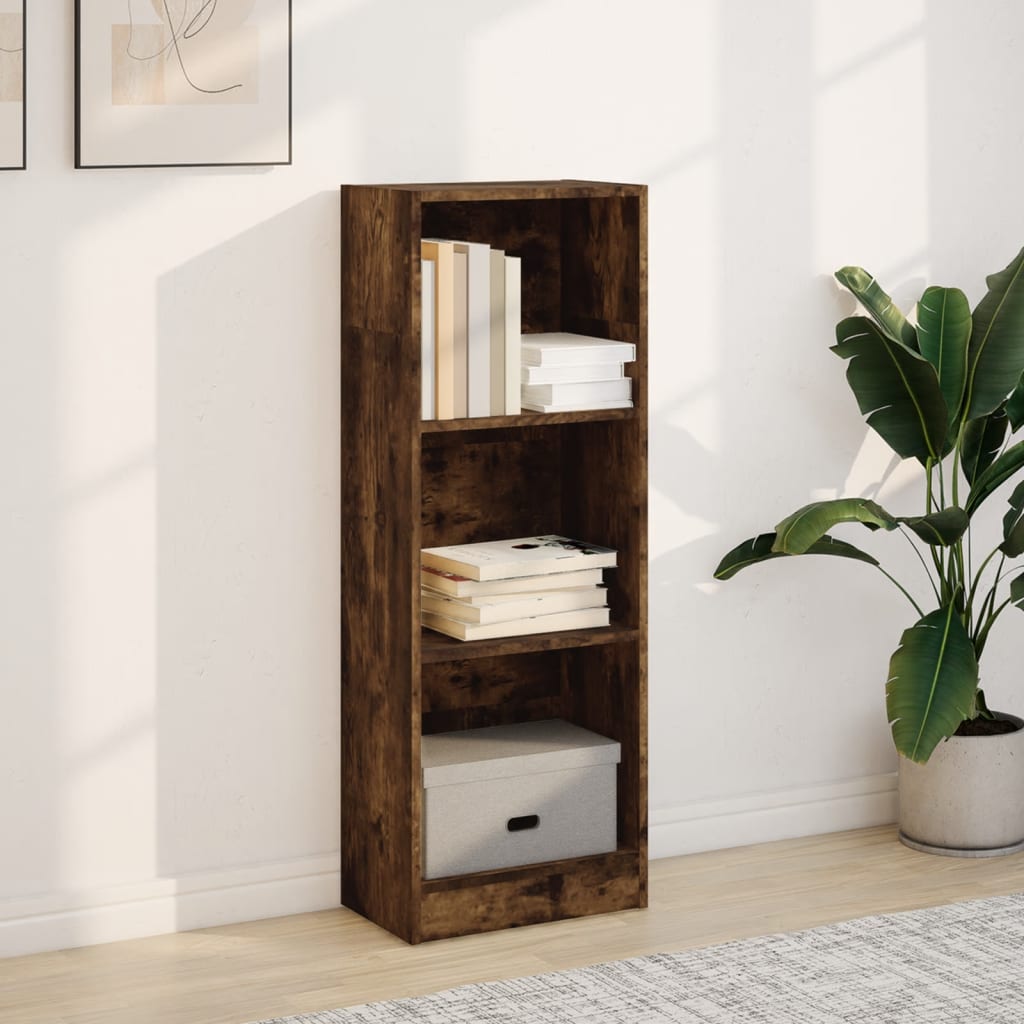 Bookcase Smoked Oak 40x24x109 cm Engineered Wood