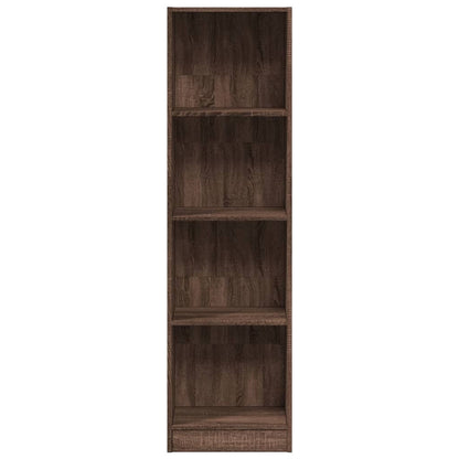 Bookcase Brown Oak 40x24x143 cm Engineered Wood