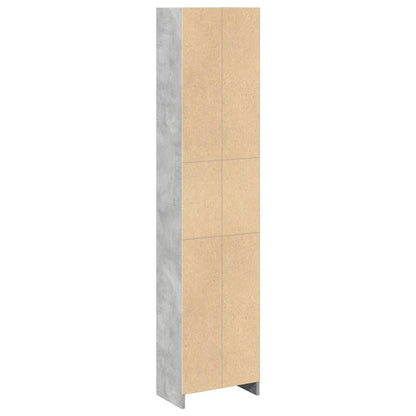 Bookcase Concrete Grey 40x24x176 cm Engineered Wood