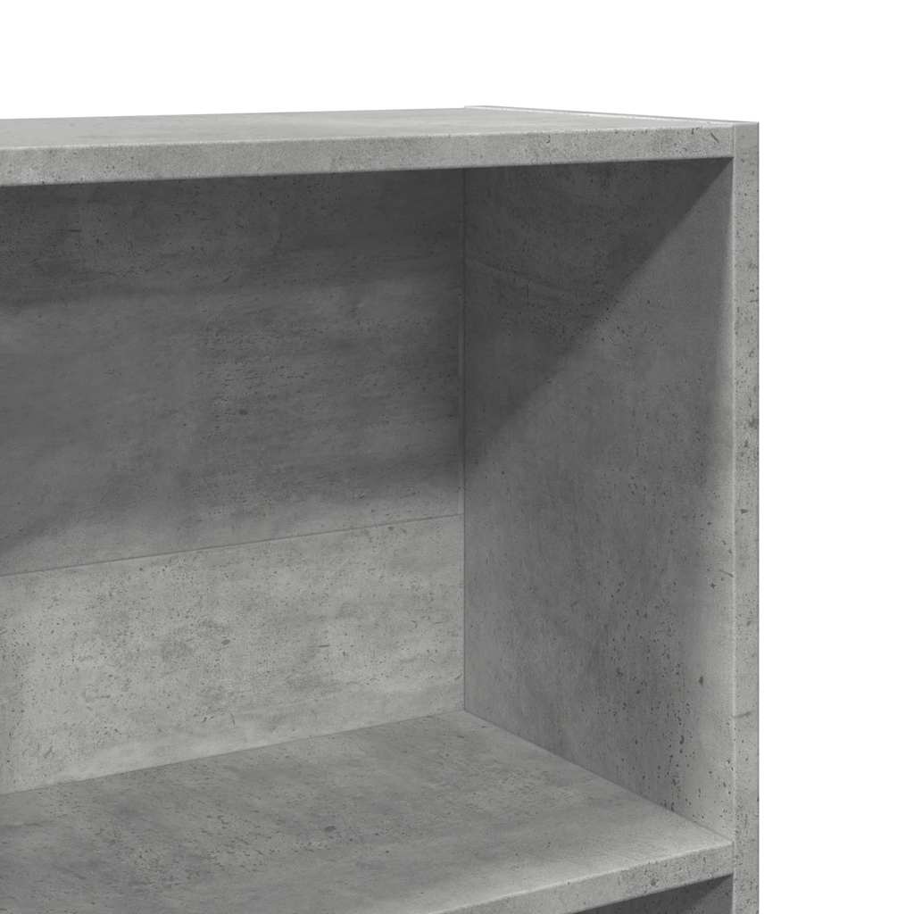 Bookcase Concrete Grey 40x24x176 cm Engineered Wood