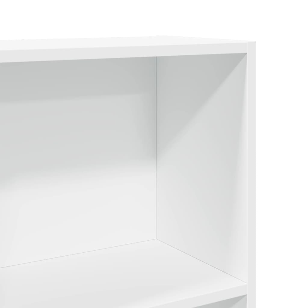 Bookcase White 60x24x109 cm Engineered Wood