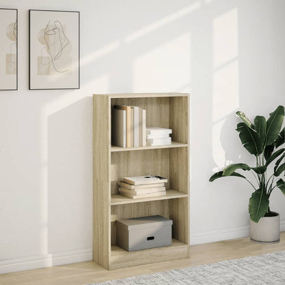 Bookcase Sonoma Oak 60x24x109 cm Engineered Wood