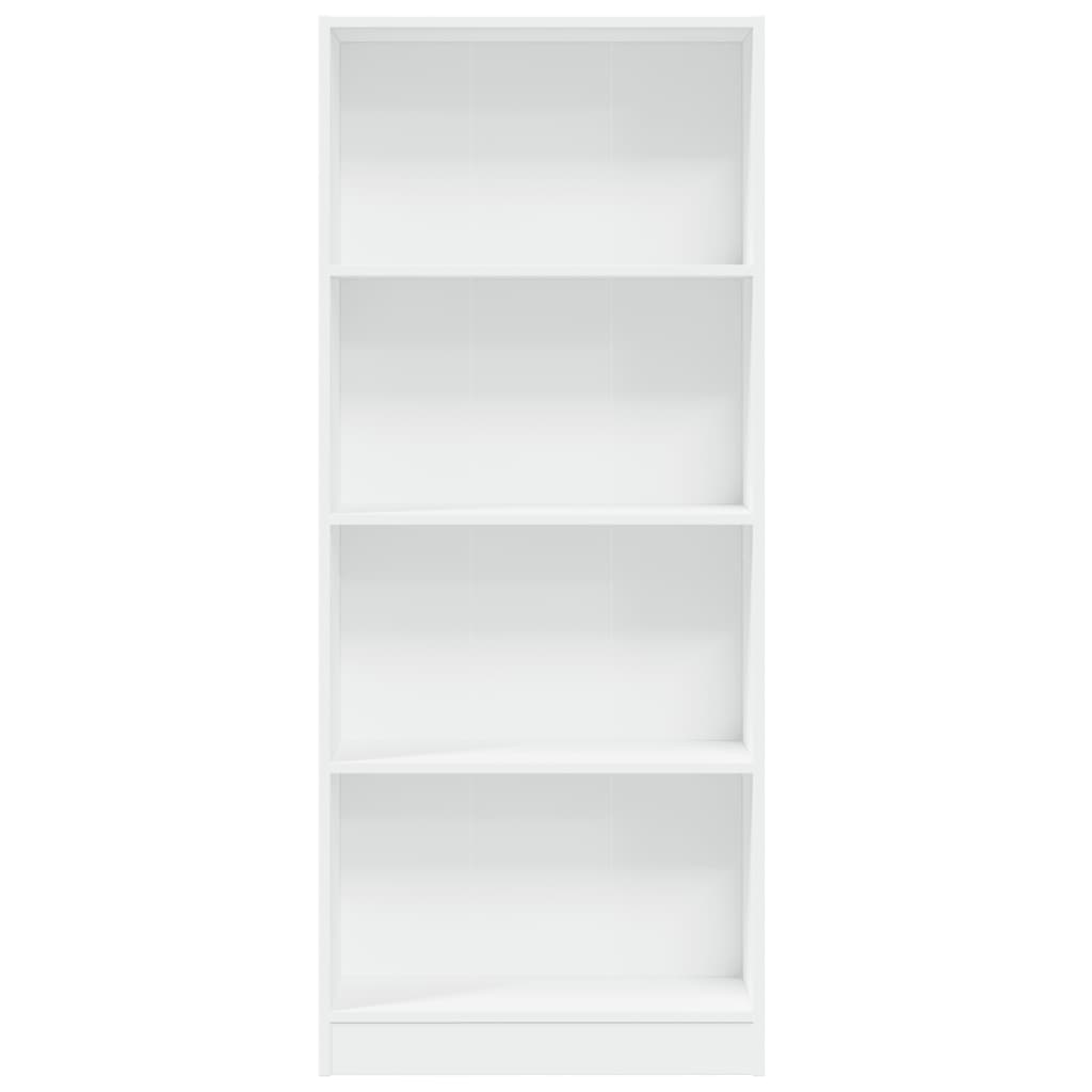 Bookcase White 60x24x143 cm Engineered Wood