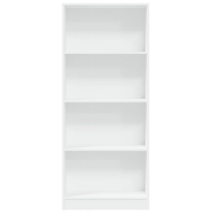 Bookcase White 60x24x143 cm Engineered Wood