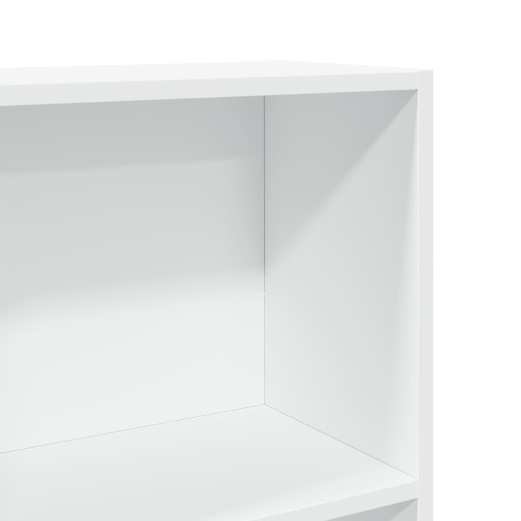 Bookcase White 60x24x143 cm Engineered Wood