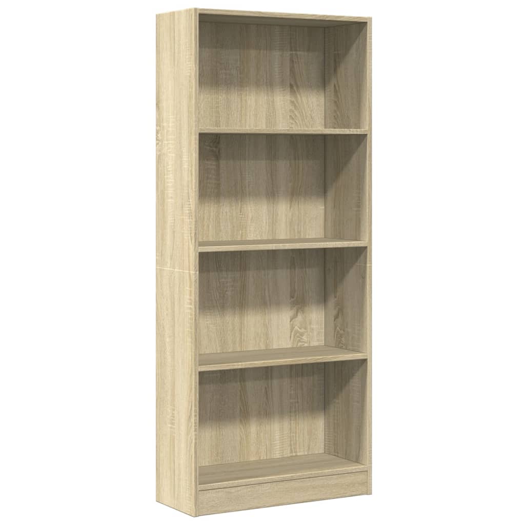 Bookcase Sonoma Oak 60x24x143 cm Engineered Wood