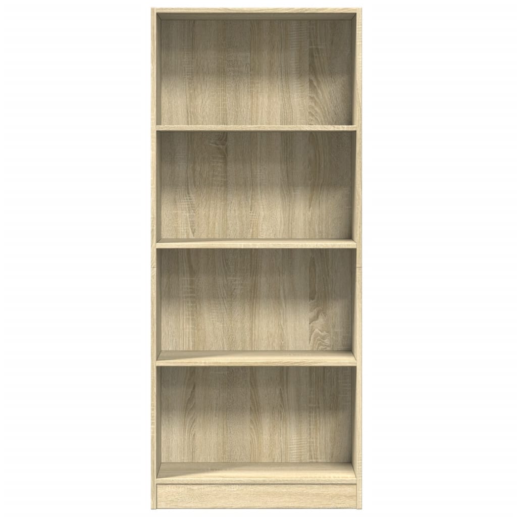 Bookcase Sonoma Oak 60x24x143 cm Engineered Wood