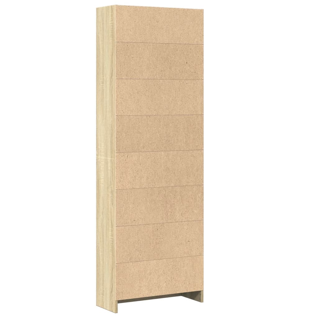 Bookcase Sonoma Oak 60x24x176 cm Engineered Wood