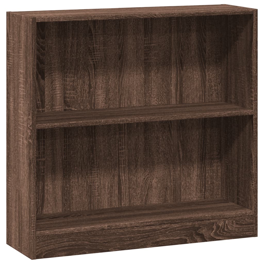 Bookcase Brown Oak 80x24x76 cm Engineered Wood