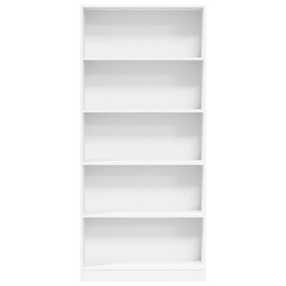 Bookcase White 80x24x176 cm Engineered Wood