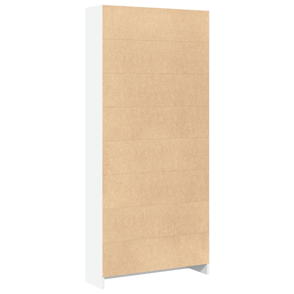 Bookcase White 80x24x176 cm Engineered Wood