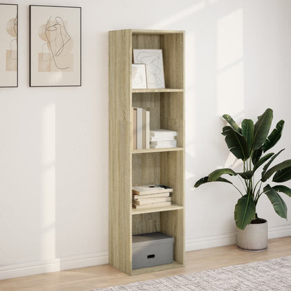 Bookcase Sonoma Oak 40x30x152 cm Engineered Wood