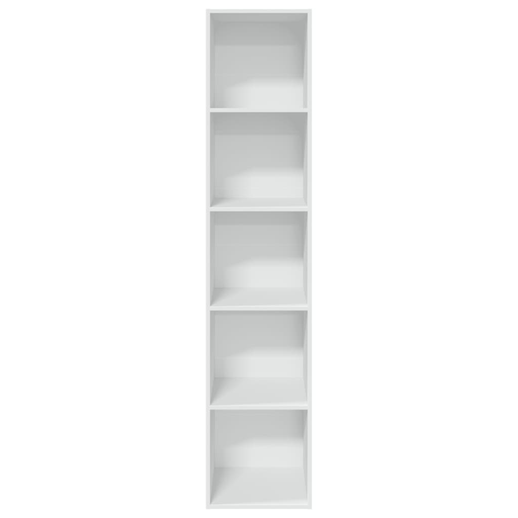 Bookcase White 40x30x189 cm Engineered Wood