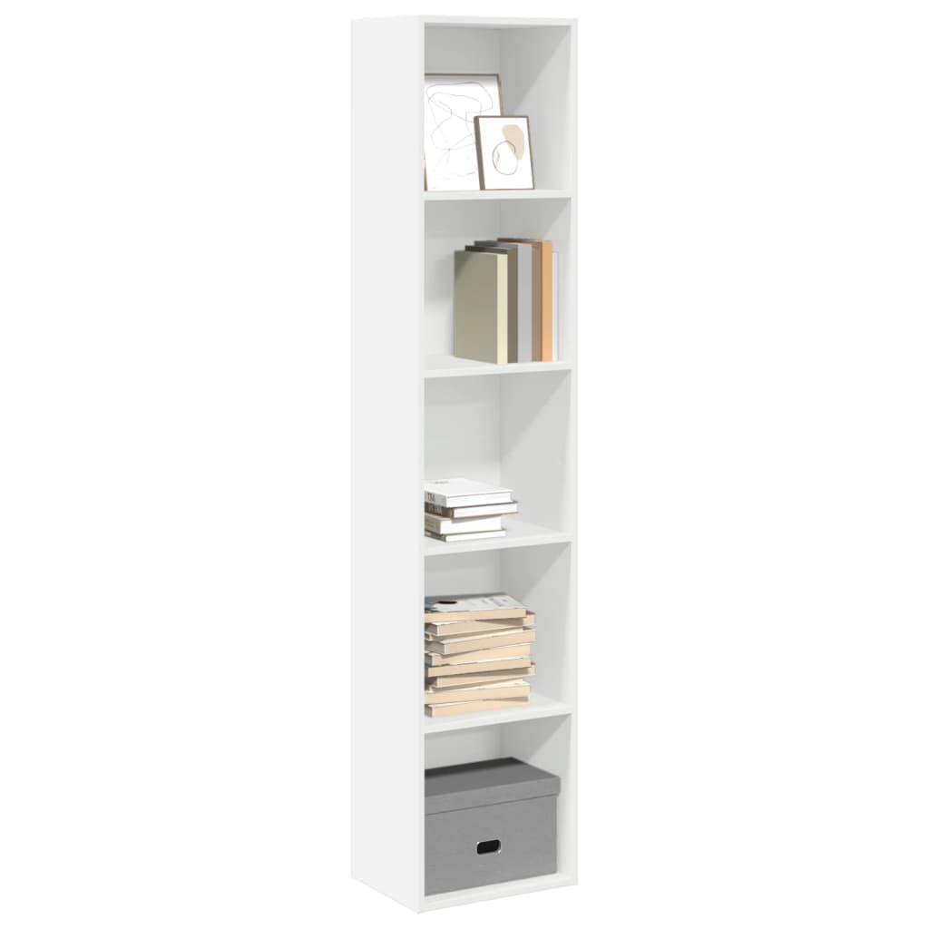 Bookcase White 40x30x189 cm Engineered Wood