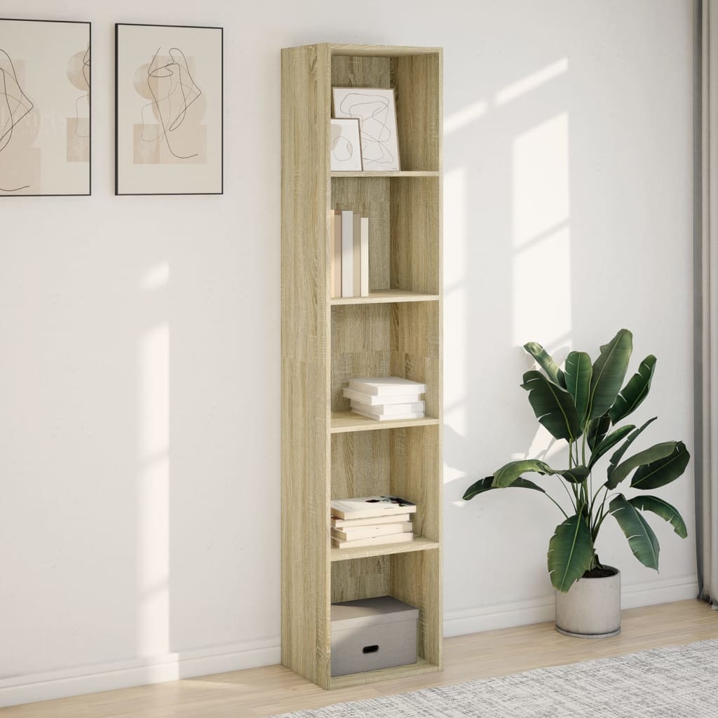 Bookcase Sonoma Oak 40x30x189 cm Engineered Wood