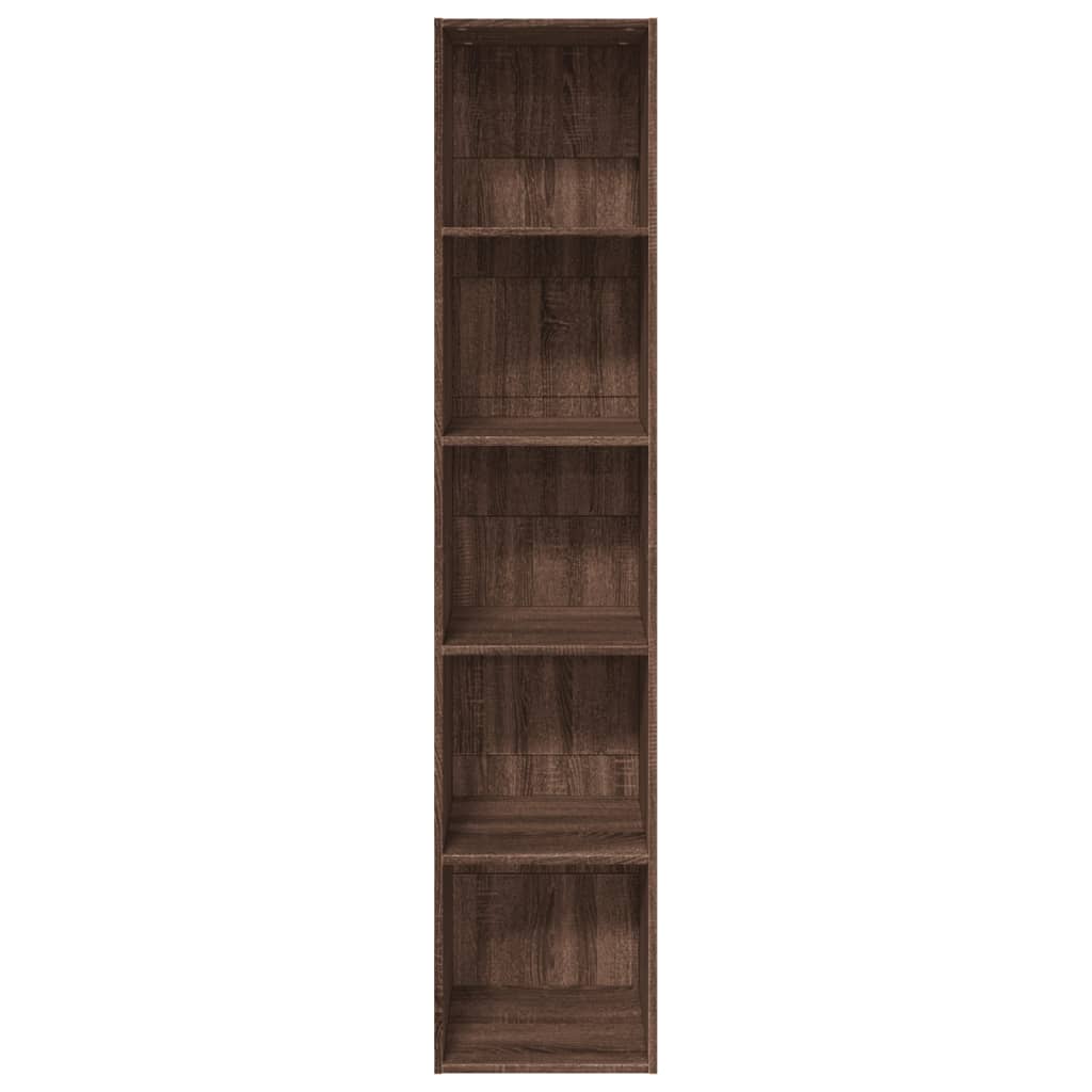 Bookcase Brown Oak 40x30x189 cm Engineered Wood