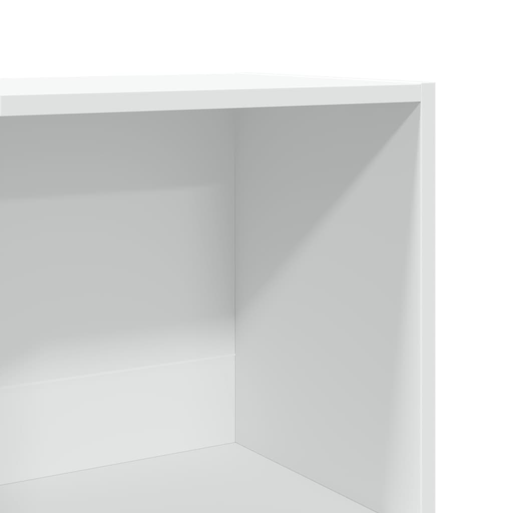 Bookcase White 60x30x114 cm Engineered Wood