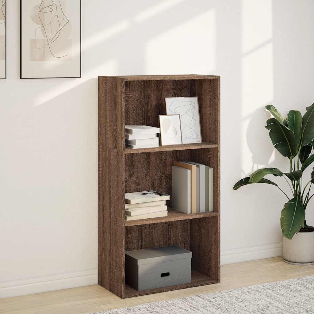 Bookcase Brown Oak 60x30x114 cm Engineered Wood