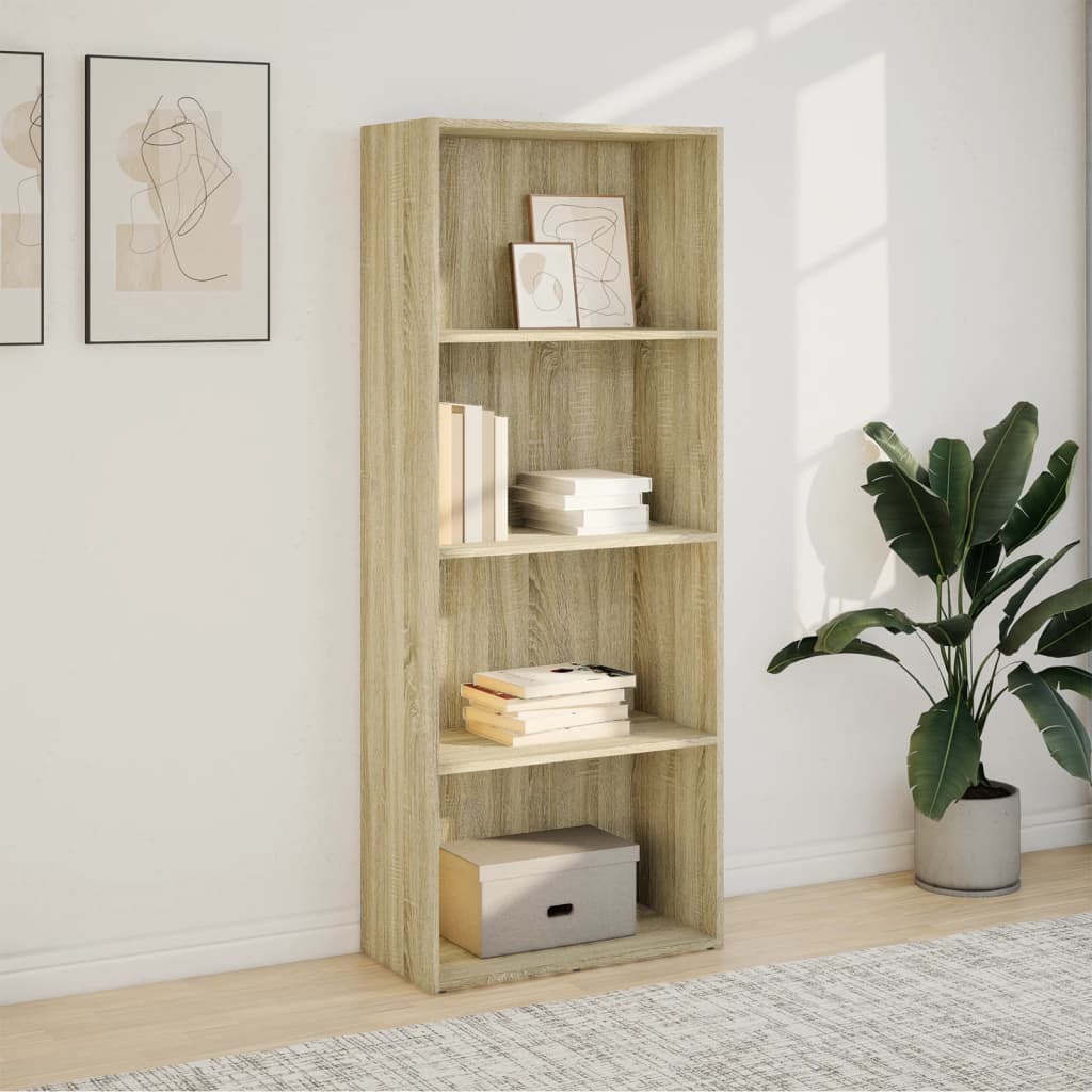 Bookcase Sonoma Oak 60x30x152 cm Engineered Wood