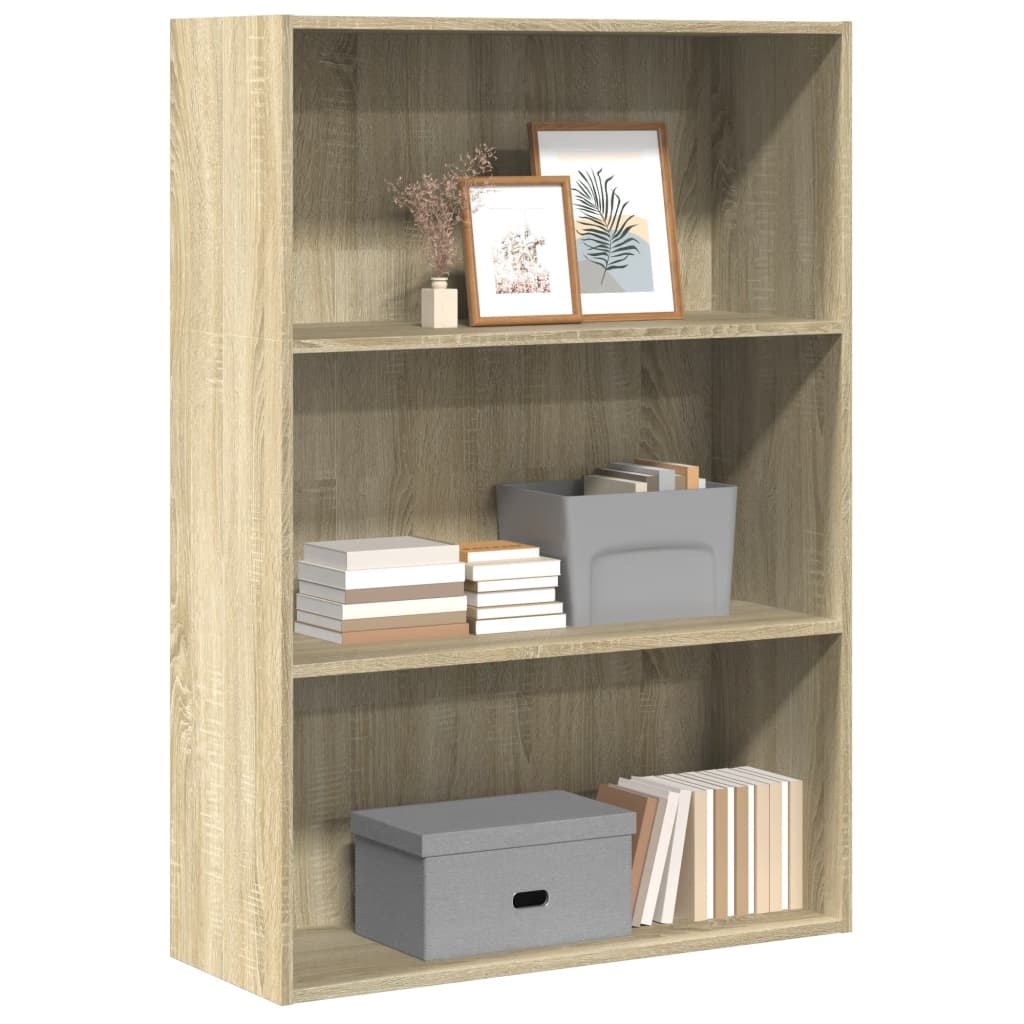 Bookcase Sonoma Oak 80x30x114 cm Engineered Wood