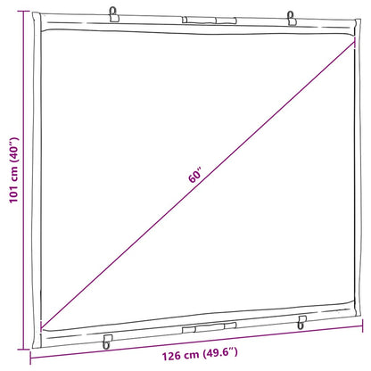 Projection Screen Wall-Hanging 60 Inch 4:3