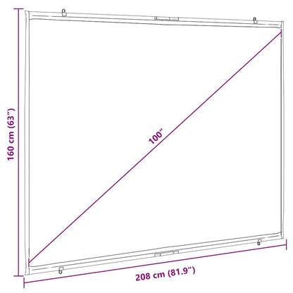 Projection Screen Wall-Hanging 100 Inch 4:3