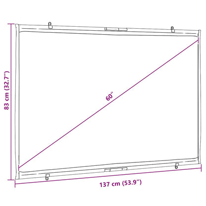 Projection Screen Wall-Hanging 60 Inch 16:9