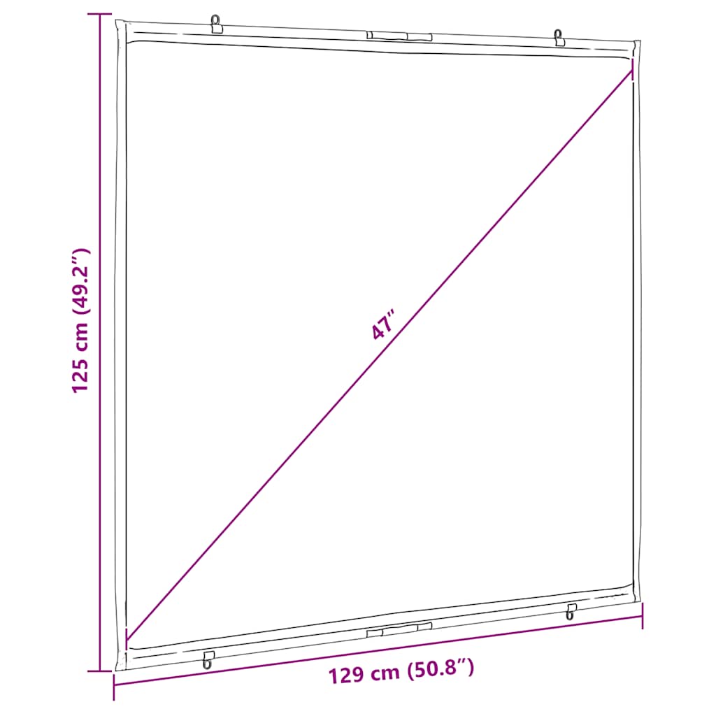 Projection Screen Wall-Hanging 67 Inch 1:1