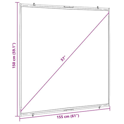 Projection Screen Wall-Hanging 81 Inch 1:1