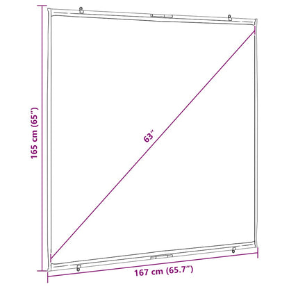 Projection Screen Wall-Hanging 89 Inch 1:1