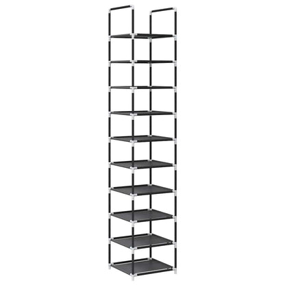 Shoe Rack 10-Tier Black 33x33x174 cm Non-woven Fabric