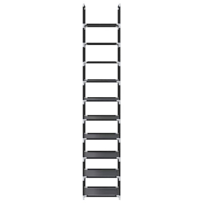 Shoe Rack 10-Tier Black 33x33x174 cm Non-woven Fabric