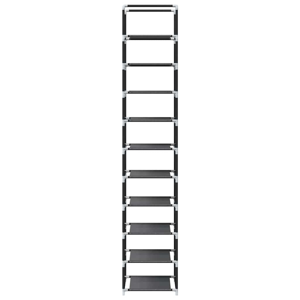 Shoe Rack 10-Tier Black 33x33x174 cm Non-woven Fabric