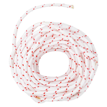 Pull Starter Cord White and Red Ø6 mm 10 m Nylon